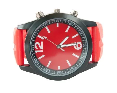 Red clock Foto stock