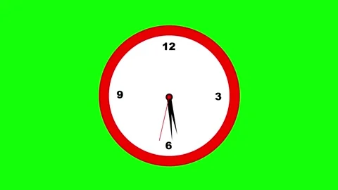 Red Clock popup Stock Footage 337484170