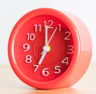 Red clock process retro vintage effect Stock Photos
