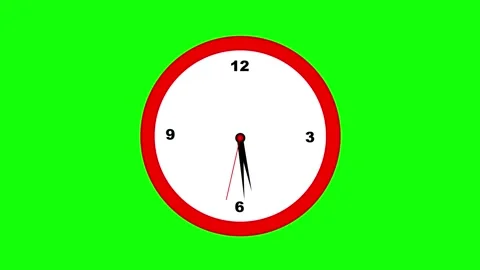Red Clock rollup Stock Footage 337484176