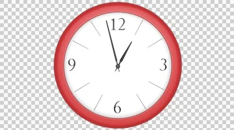 Red Clock Timelapse Stock Footage 51443699