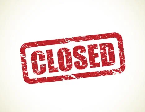 Red closed stamp Stock Illustration