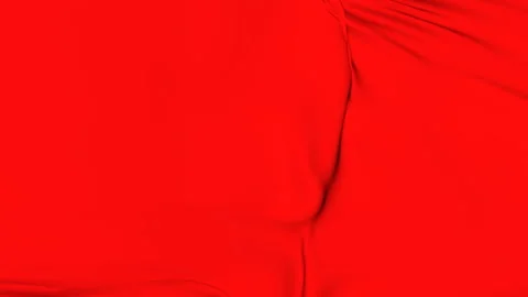Red cloth fluttering in the wind. 3D rendering Stock Footage 94353689