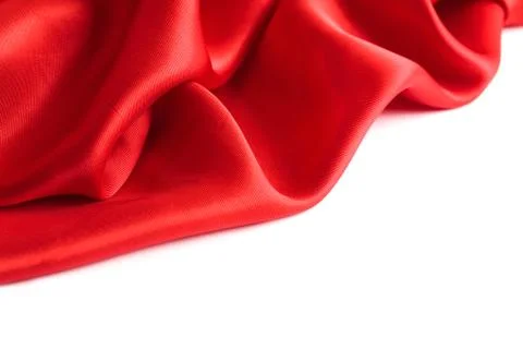 Red cloth on a white background Stock Photos