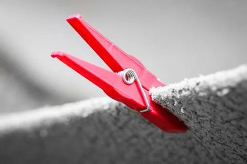 Red clothes peg Stock Photos