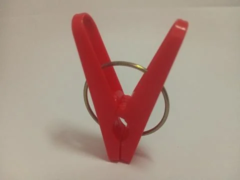Red clothespin Stock Photos