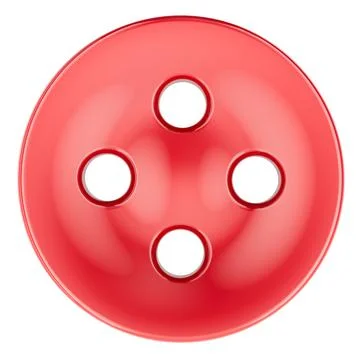 Red Clothing Button, sewing button clothing. 3D rendering 스톡 일러스트