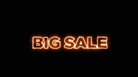 Red Cloud "BIG SALE" Text on the Black Background. Darken Mode. 4K Stock Footage 142317645