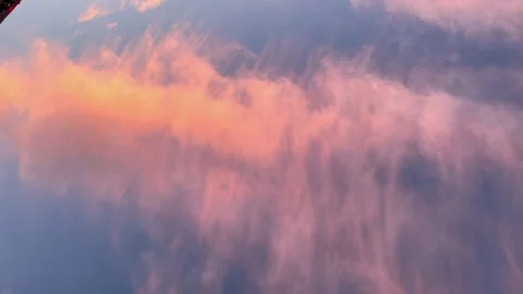 Red cloud at dusk - stock video Stock Footage 240347667