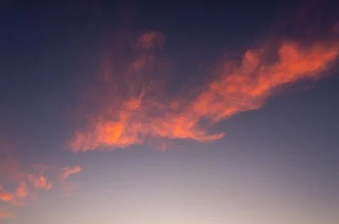 Red cloud in the sky Stock Photos