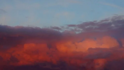 Red Cloud Sundown time lapse Stock-Footage 76199986