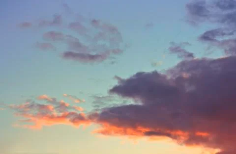 Red cloud at sunset Stock Photos