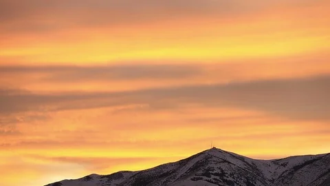 Red Cloud Sunset Timelapse over Peavine Mountain Reno Nevada Stock Footage 100460754