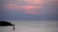 Red Clouds after Sunset, Kata Beach in Phuket Island, Amazing Thailand HD Footage