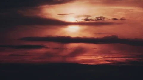 Red clouds and atmosphere on Mars Stock Footage 107071579