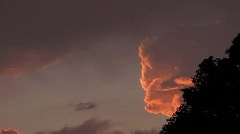 Red Clouds Stock Footage 8679306