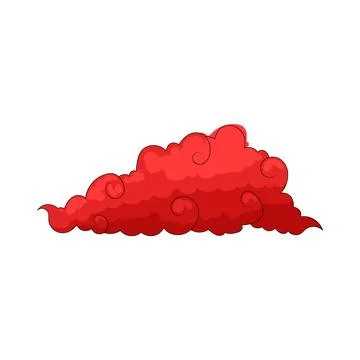 Red clouds illustration Stock Illustration