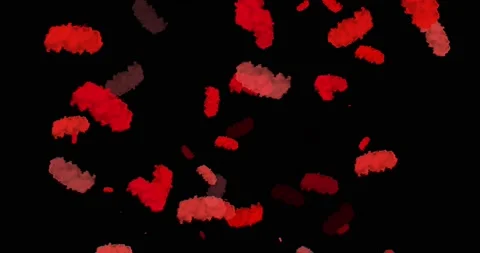 Red clouds, Landscape red clouds 4K, motion graphics, black background with Stock Footage 201617067