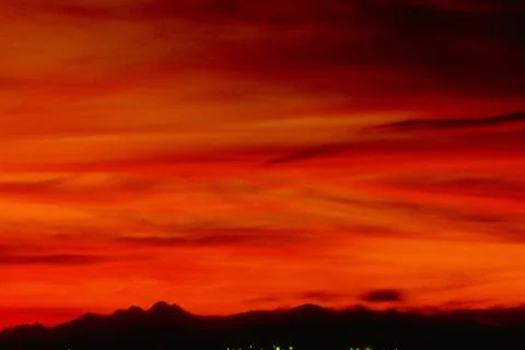 Red clouds Stock Photos