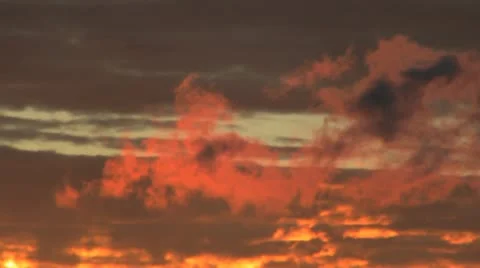 Red clouds in the sky Stock Footage 11301715