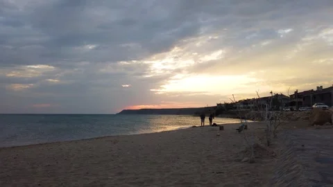 Red clouds at sunset 60p Stock Footage 265045964
