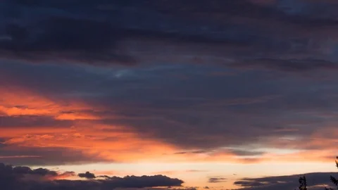 Red clouds sunset Stock Footage 84477361