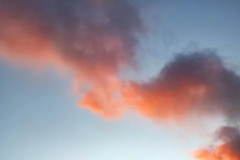 Red clouds at sunset, sky landscape, background Stock Photos