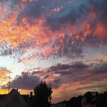 Red cloudy Stock Photos