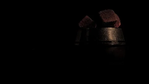 The red coals of the hookah closeup Stock Footage 124972106