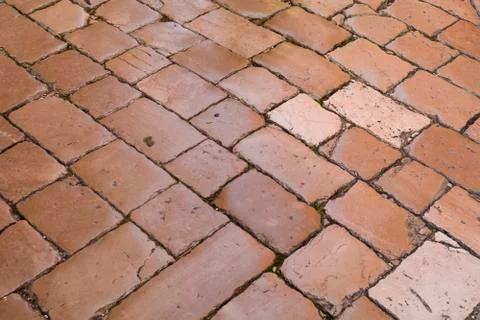 Red Cobbled stone Foto stock