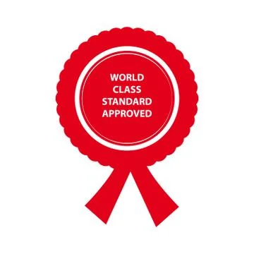 Red cockade on white background Stock Illustration