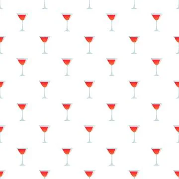 Red cocktail drinks forming seamless pattern background Stockillustratie