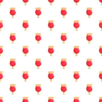 Red cocktail drinks pattern for celebration background Stock Illustration