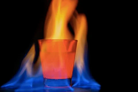 Red cocktail flame Stock Photos