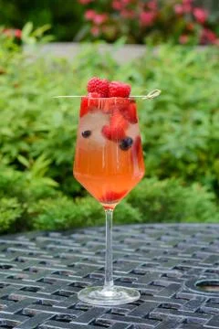 Red cocktail Foto stock