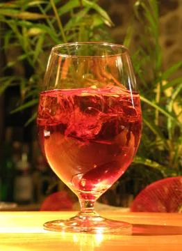 Red cocktail on the rocks Stock Photos