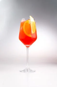 Red cocktail. On a white background. Stock Photos