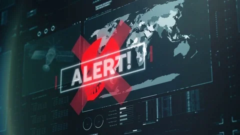 Red code alert, warning message on screen, system under attack, cyberterrorism Stock Footage 83087478