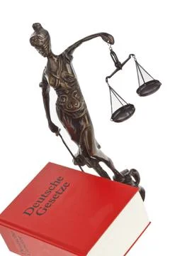 A red code with German law for the court. Isloiert on a white background, A red Stockfoto's