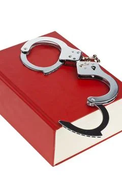 A red code with rules of court. Isloiert on a white background, A red code with Stock Photos