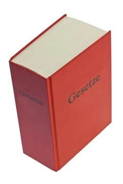 A red code with rules of court. Isloiert on a white background, A red code with Foto stock