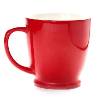 Red coffee cup. isolated Stock Photos