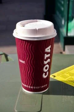 Red coffee cup Foto stock