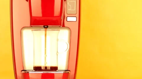 Red coffee machine Stock Footage 8600659