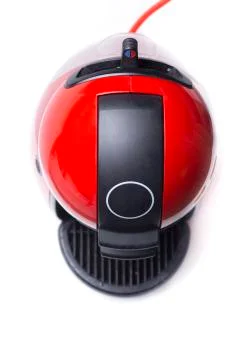 Red coffee maker Stock Photos