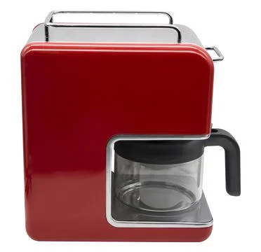 Red coffee maker Stock Photos