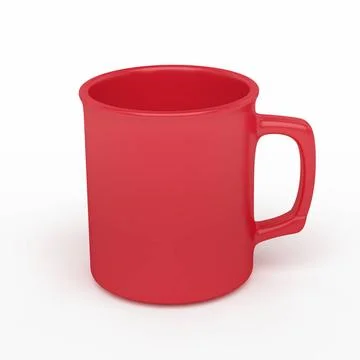 Red coffee mug isolated blank red coffee mark, to put a message or image o... Stock Photos