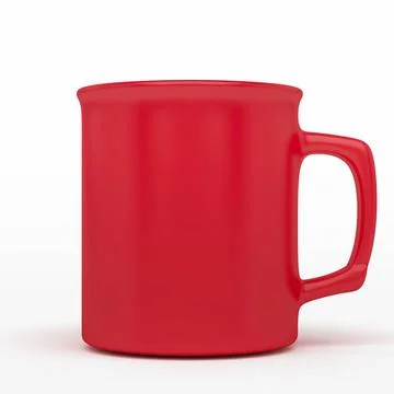 Red coffee mug isolated blank red coffee mark, to put a message or image o... Stock Photos