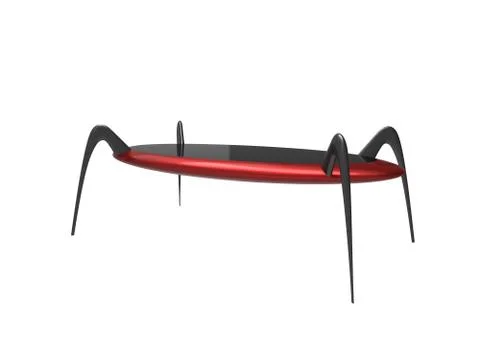 Red Coffee Table Illustrazione stock