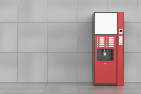 Red coffee vending machine Stock Illustration